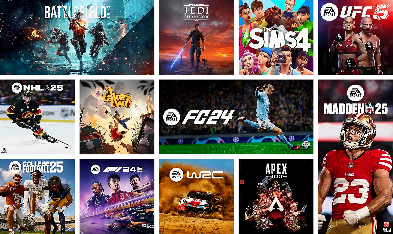 Коллаж игр EA Play